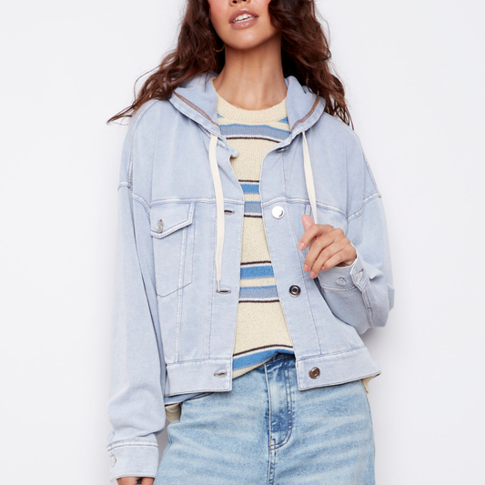 Sarana Denim Look Hooded Jacket
