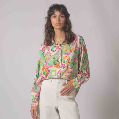 Riviera Paisley Button-Up Shirt