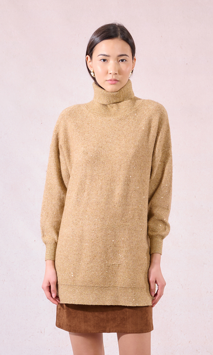 Oversized Knit and Sequin Sweater