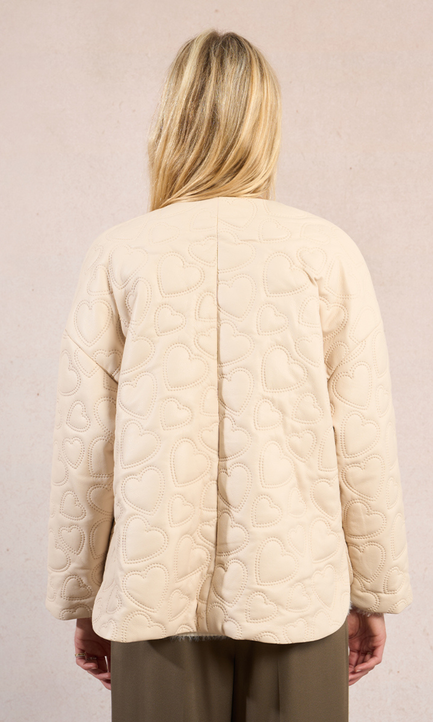 Vegan Leather Heart Shacket