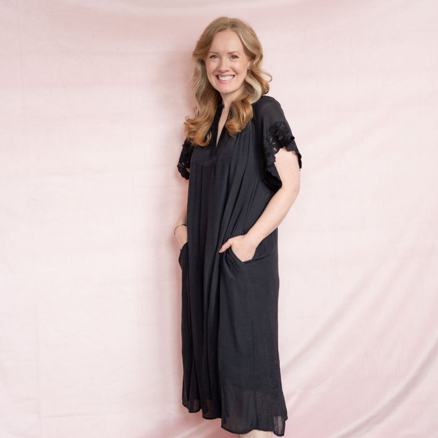 Whisper Lace V-Neck Dress (3 colours)
