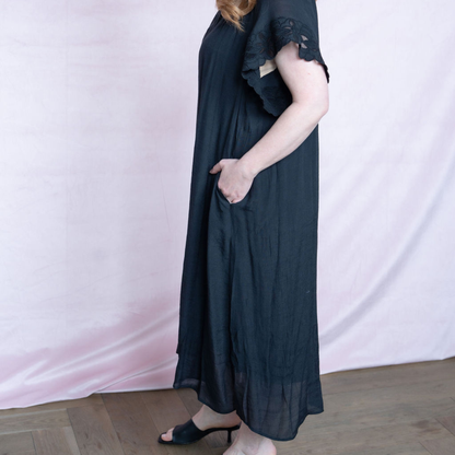 Whisper Lace V-Neck Dress (3 colours)