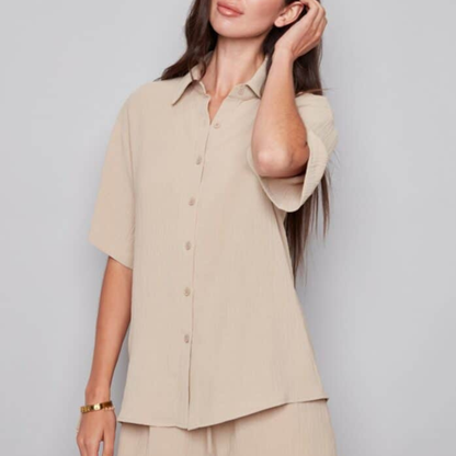 Presley Air Flow Button-Down Top