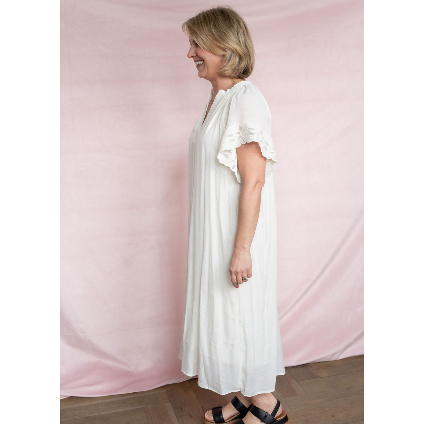 Whisper Lace V-Neck Dress (3 colours)