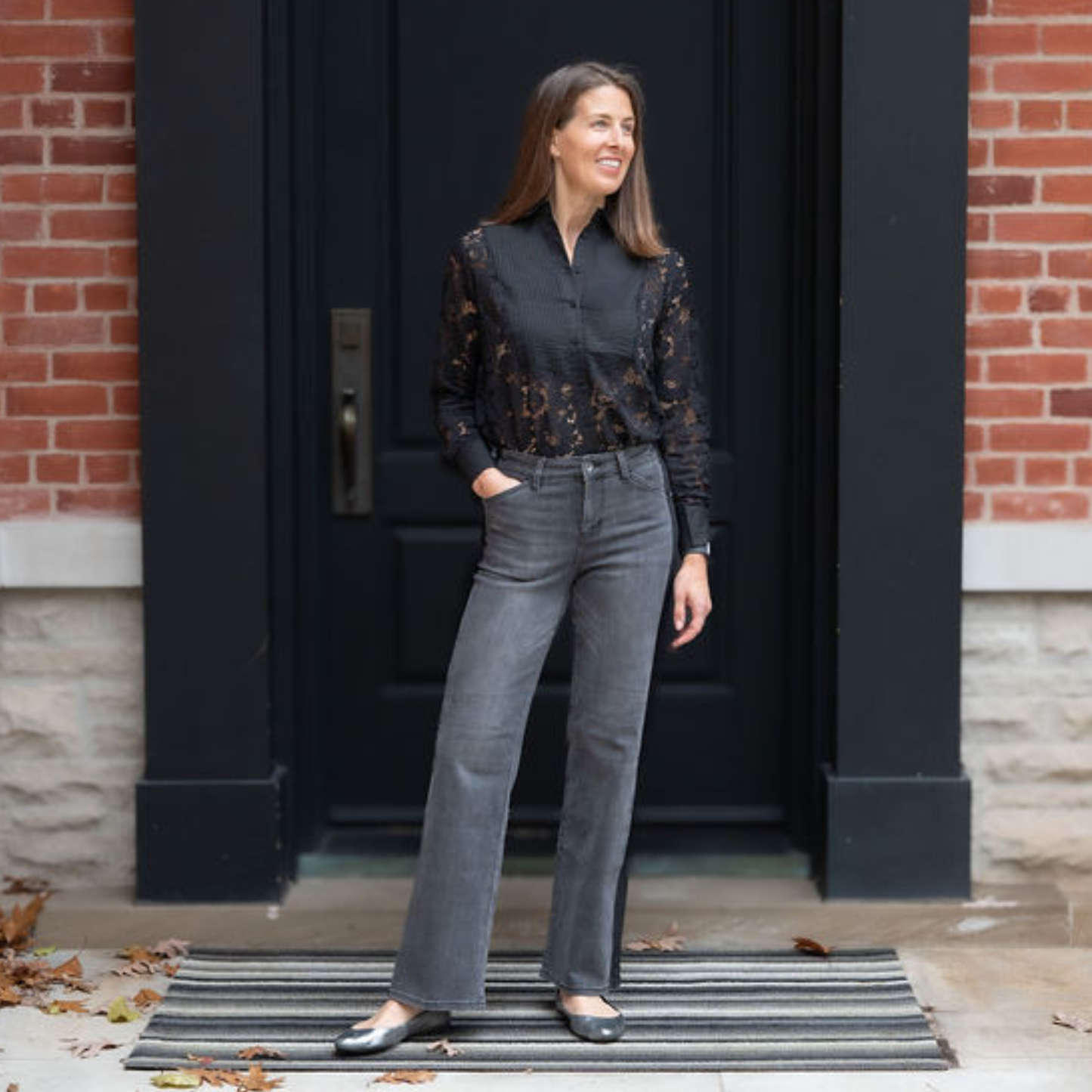 Tuxedo Relaxed Straight Black-Tie Jeans