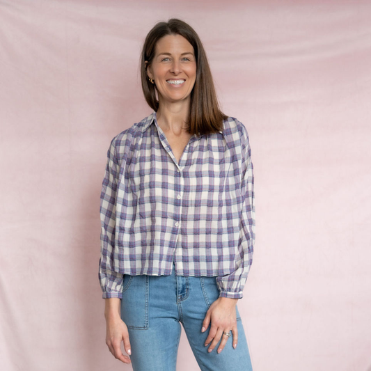 Violet Gingham Shirt