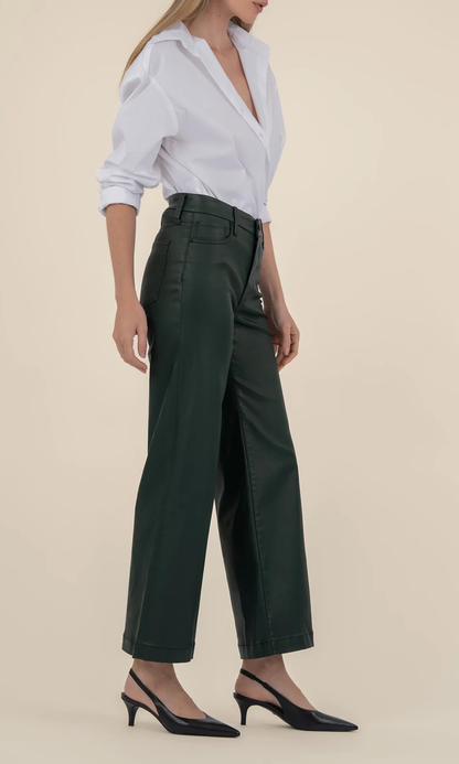 Meg Coated High Rise Wide Leg Jeans