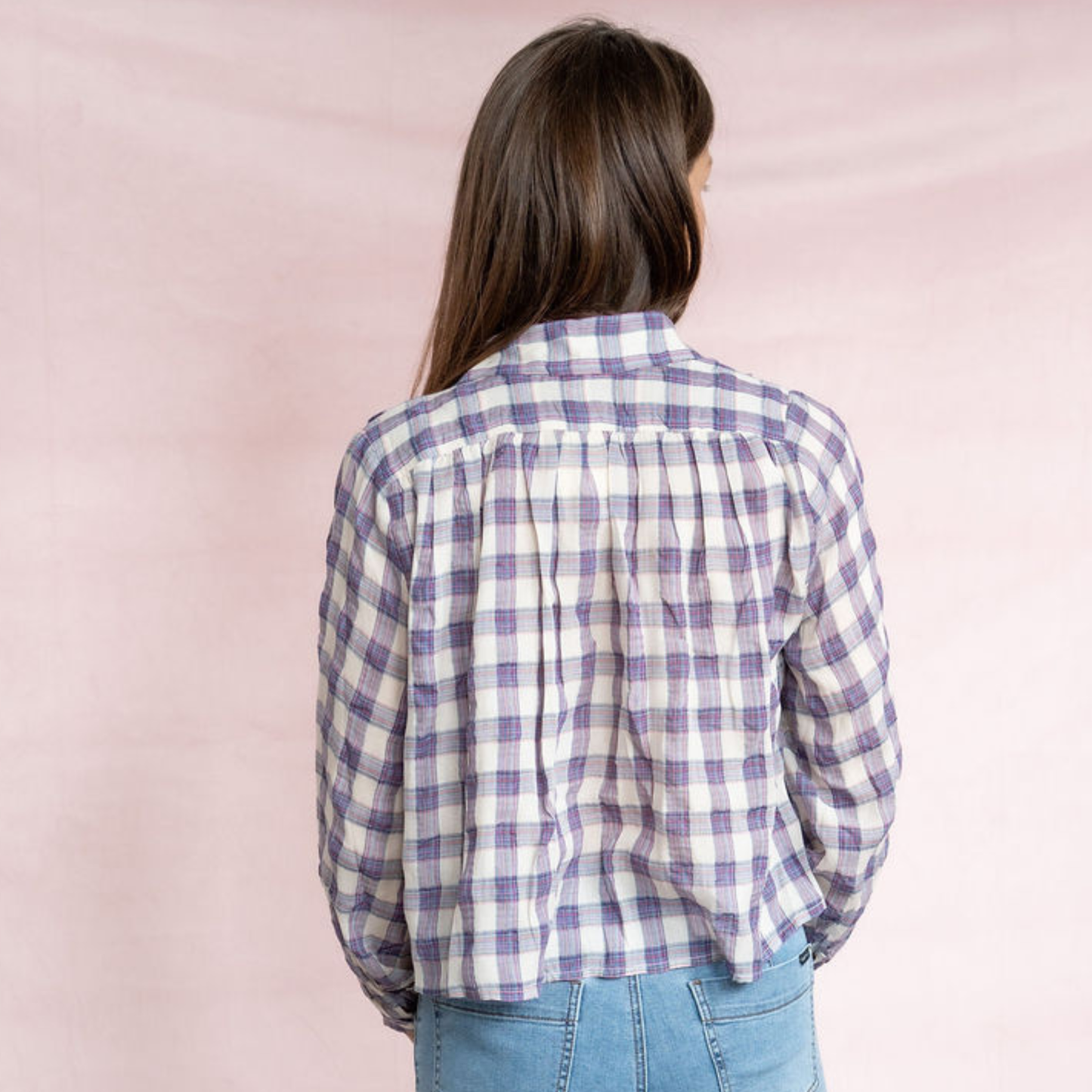 Violet Gingham Shirt