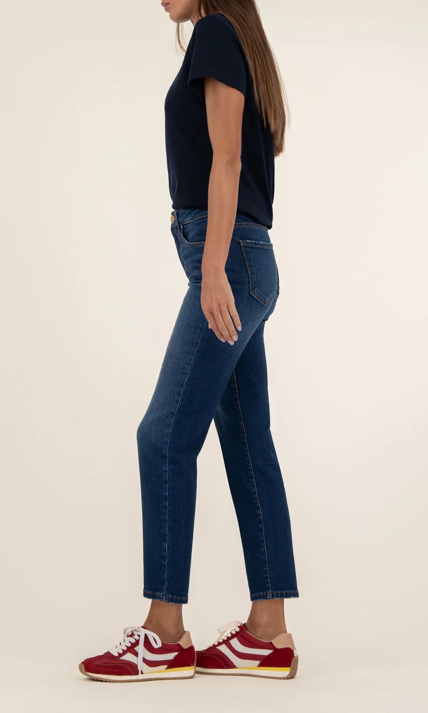 Reese High Rise Ankle Straight Jeans