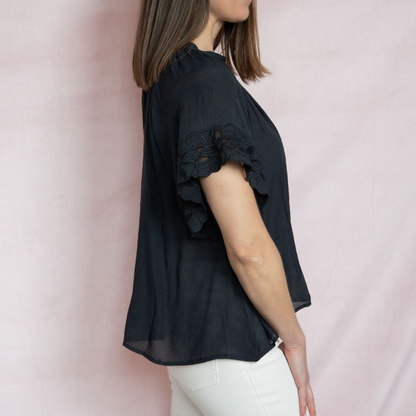 Whisper Lace V-Neck Blouse