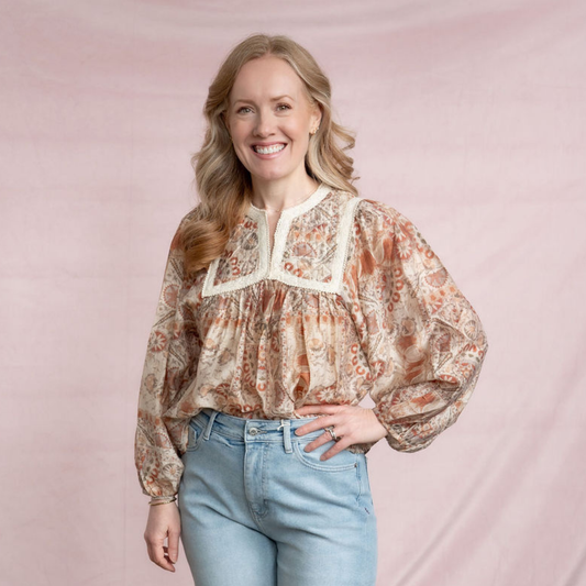 Paisley Peasant Blouse