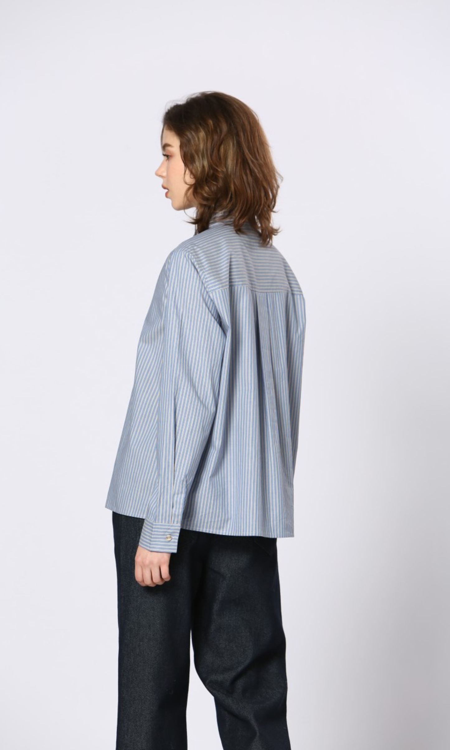 Emilia Striped Ruffle Blouse