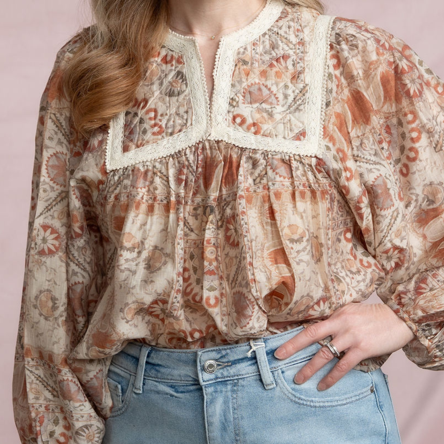 Paisley Peasant Blouse