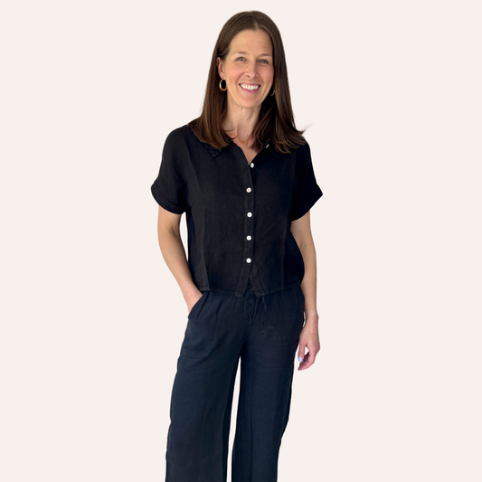 La Vita Lino (2 Pc. Set) - Black or Navy