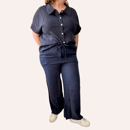 La Vita Lino (2 Pc. Set) - Black or Navy