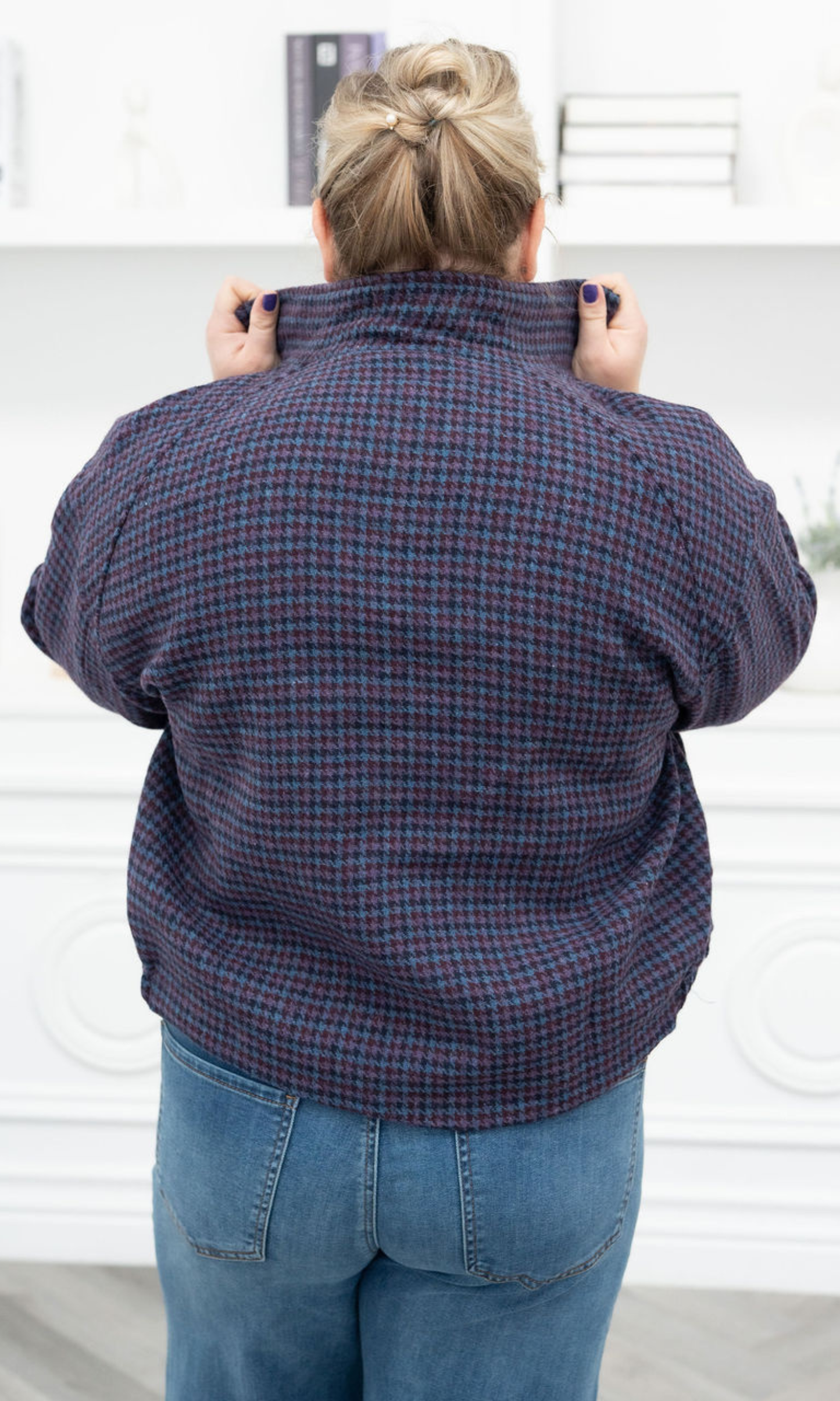 Houndstooth Zip Jacket