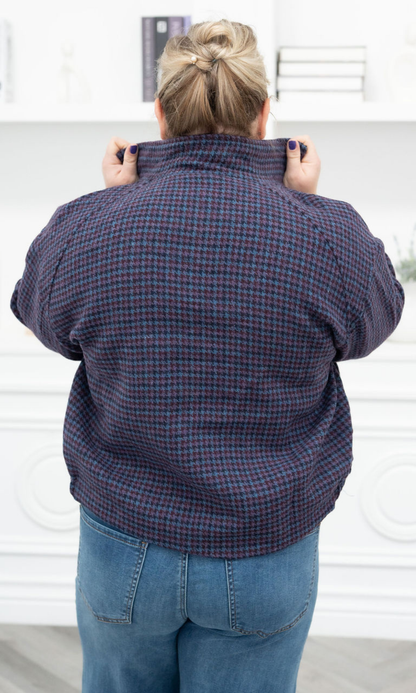 Houndstooth Zip Jacket