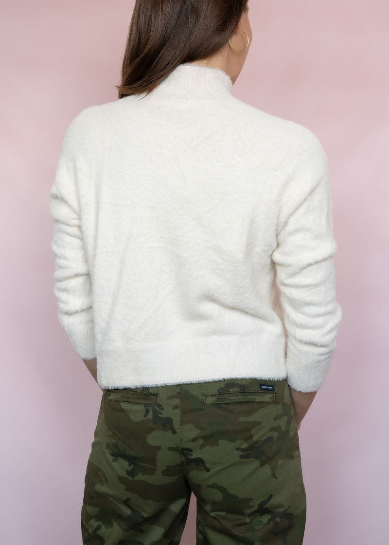 Mohair Look Mockneck Sweater