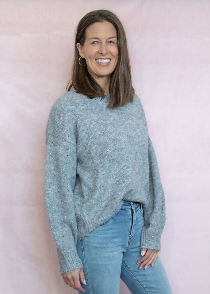 Sparkle Popover Crewneck Sweater