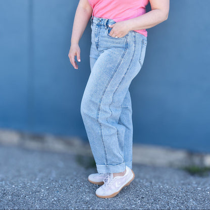 Barni Barrel Stretch Denim Pants