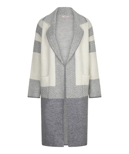 Colour Block Long Cardigan