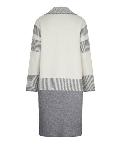 Colour Block Long Cardigan