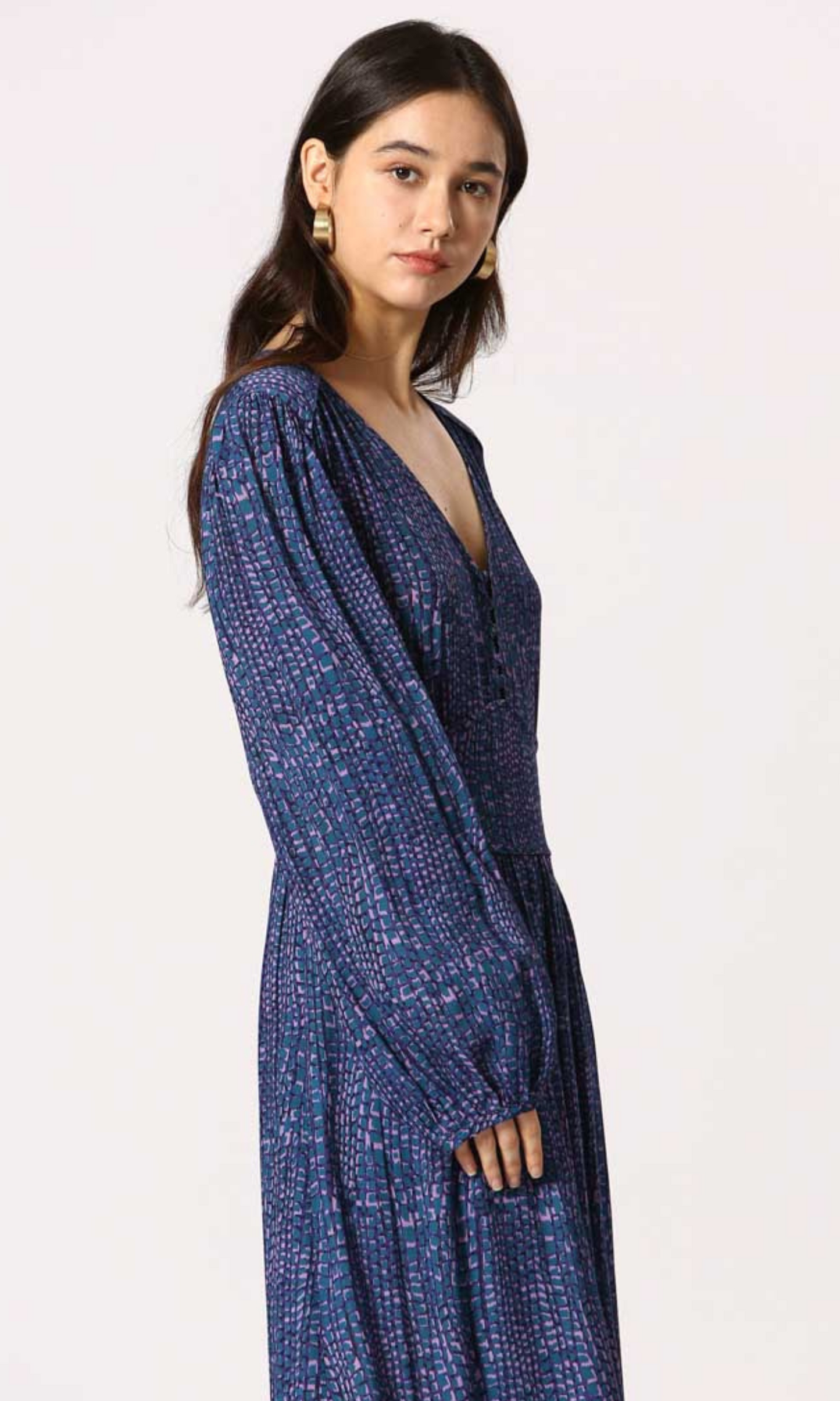 Indigo Mosaic Maxi Dress