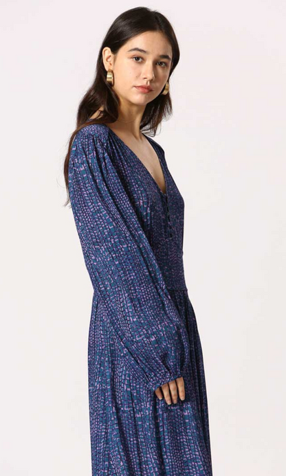 Indigo Mosaic Maxi Dress