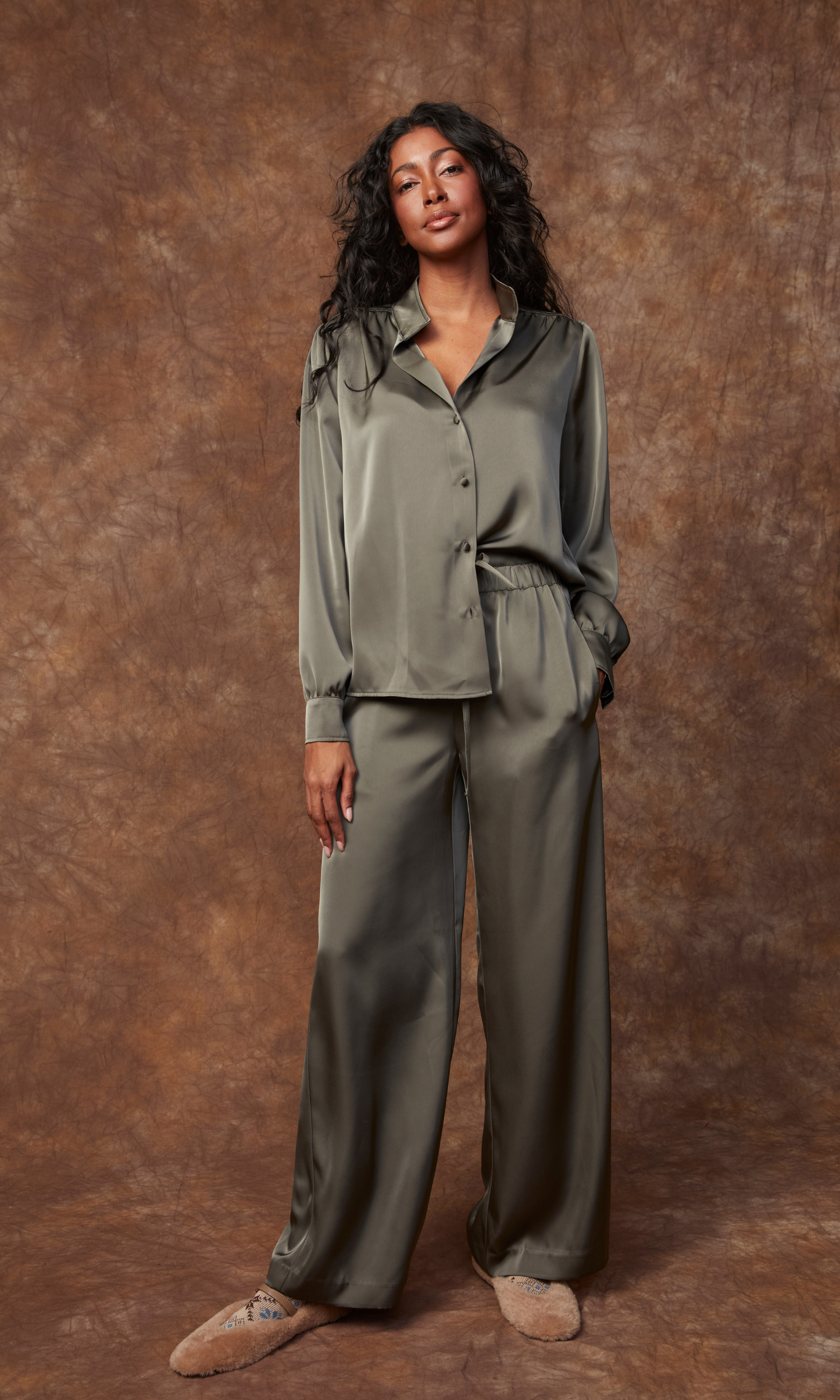 Merry Drawstring Satin Pants