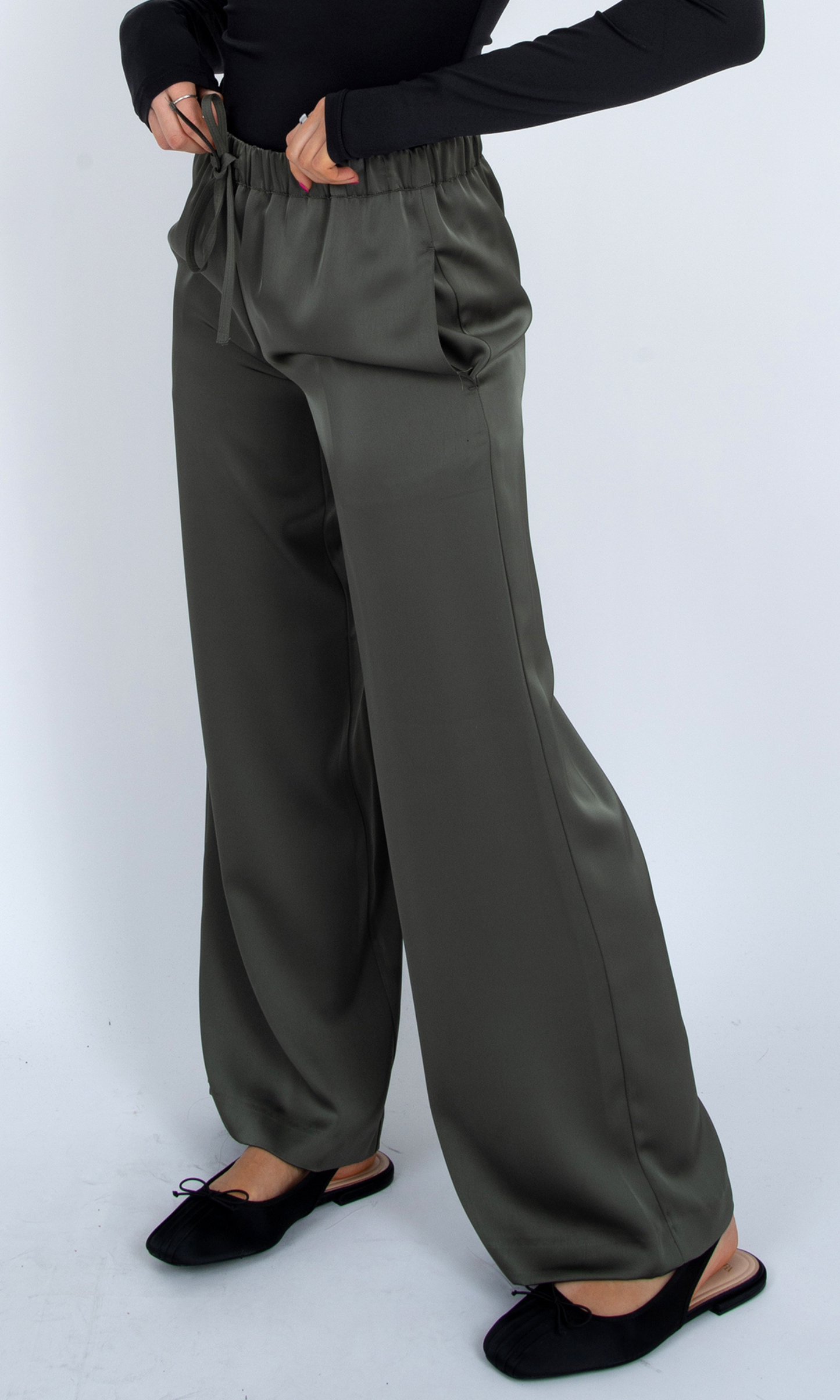 Merry Drawstring Satin Pants