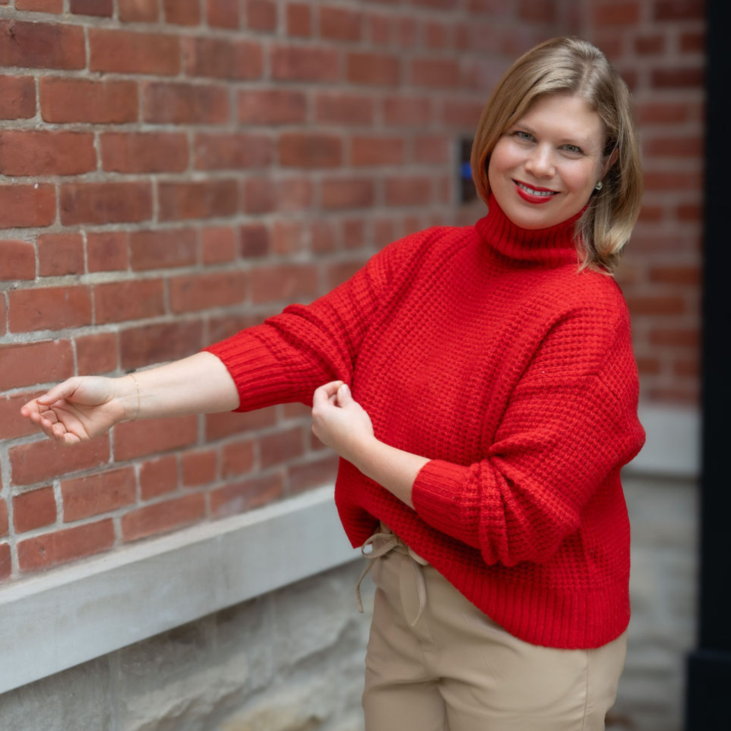 Waffle Knit Sweater